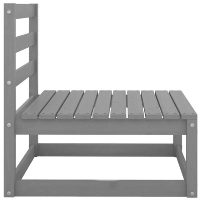 3 Piece Garden Lounge Set with Cushions Grey Solid Pinewood Payday Deals