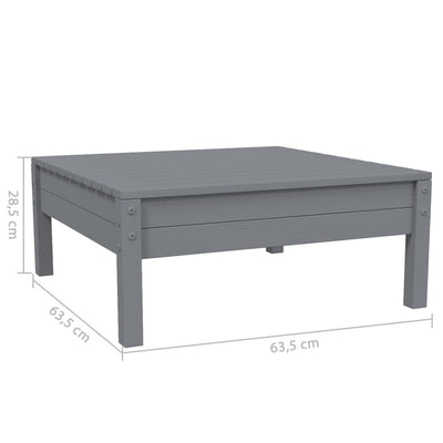 3 Piece Garden Lounge Set with Cushions Grey Solid Pinewood Payday Deals