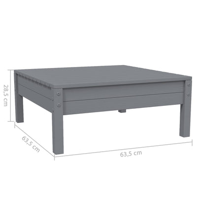 3 Piece Garden Lounge Set with Cushions Grey Solid Pinewood Payday Deals
