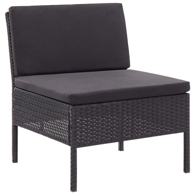 3 Piece Garden Lounge Set with Cushions Poly Rattan Black Payday Deals