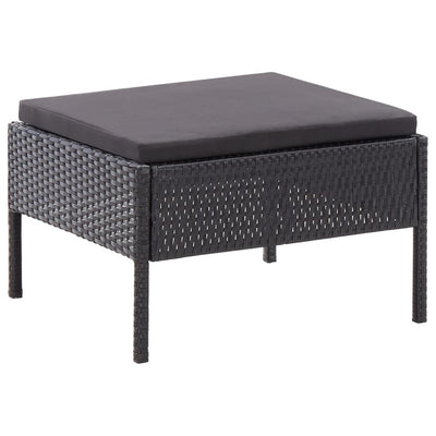 3 Piece Garden Lounge Set with Cushions Poly Rattan Black Payday Deals