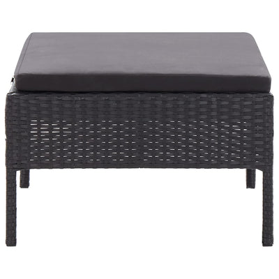 3 Piece Garden Lounge Set with Cushions Poly Rattan Black Payday Deals