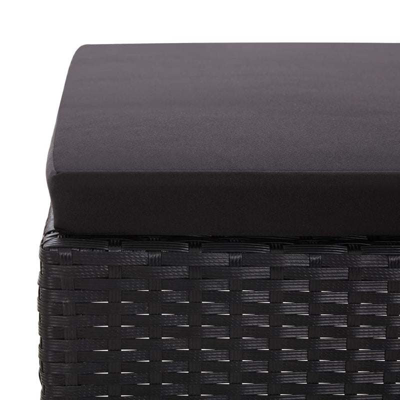 3 Piece Garden Lounge Set with Cushions Poly Rattan Black Payday Deals