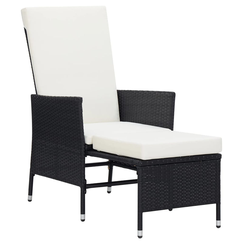 3 Piece Garden Lounge Set with Cushions Poly Rattan Black Payday Deals