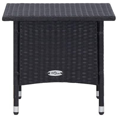 3 Piece Garden Lounge Set with Cushions Poly Rattan Black Payday Deals