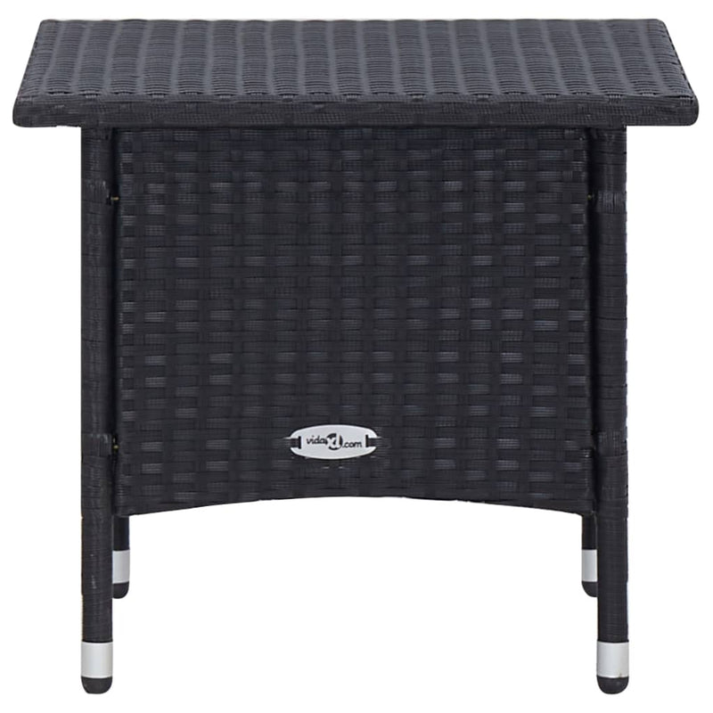 3 Piece Garden Lounge Set with Cushions Poly Rattan Black Payday Deals