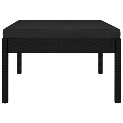 3 Piece Garden Lounge Set with Cushions Poly Rattan Black Payday Deals