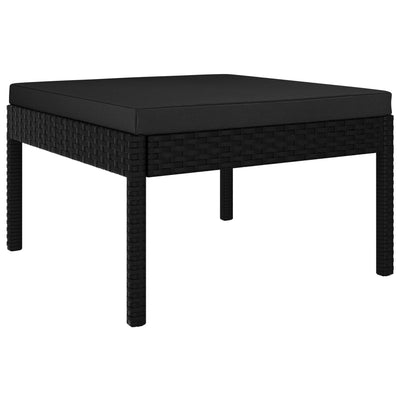 3 Piece Garden Lounge Set with Cushions Poly Rattan Black Payday Deals