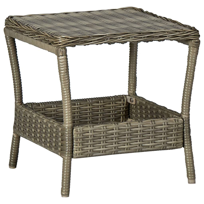 3 Piece Garden Lounge Set with Cushions Poly Rattan Brown Payday Deals