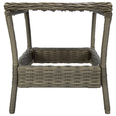 3 Piece Garden Lounge Set with Cushions Poly Rattan Brown Payday Deals