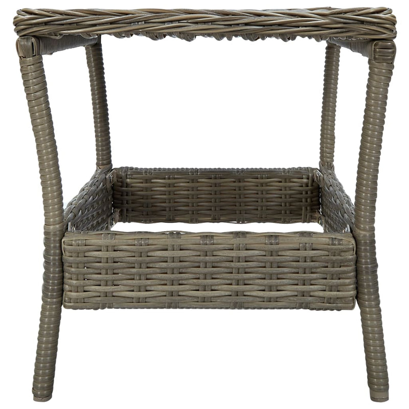 3 Piece Garden Lounge Set with Cushions Poly Rattan Brown Payday Deals