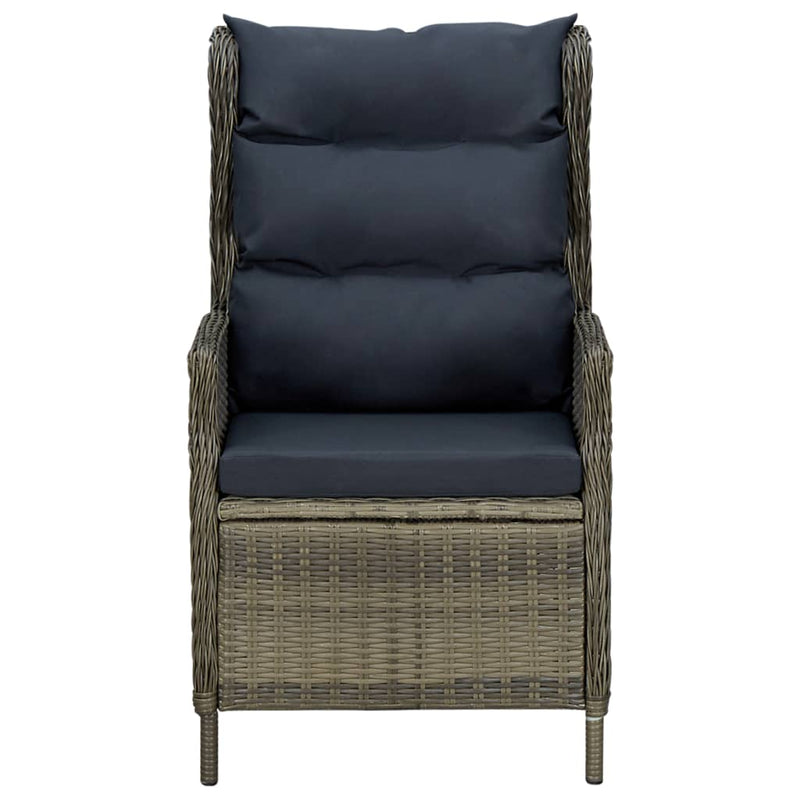 3 Piece Garden Lounge Set with Cushions Poly Rattan Brown Payday Deals