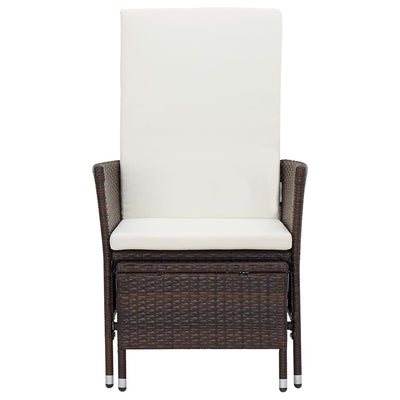 3 Piece Garden Lounge Set with Cushions Poly Rattan Brown Payday Deals