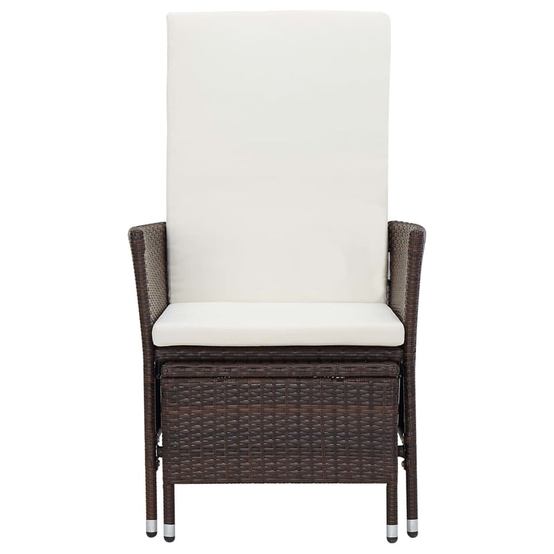 3 Piece Garden Lounge Set with Cushions Poly Rattan Brown Payday Deals