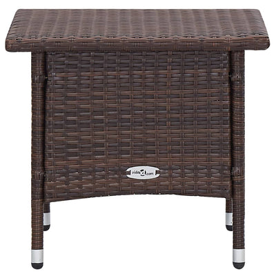 3 Piece Garden Lounge Set with Cushions Poly Rattan Brown Payday Deals