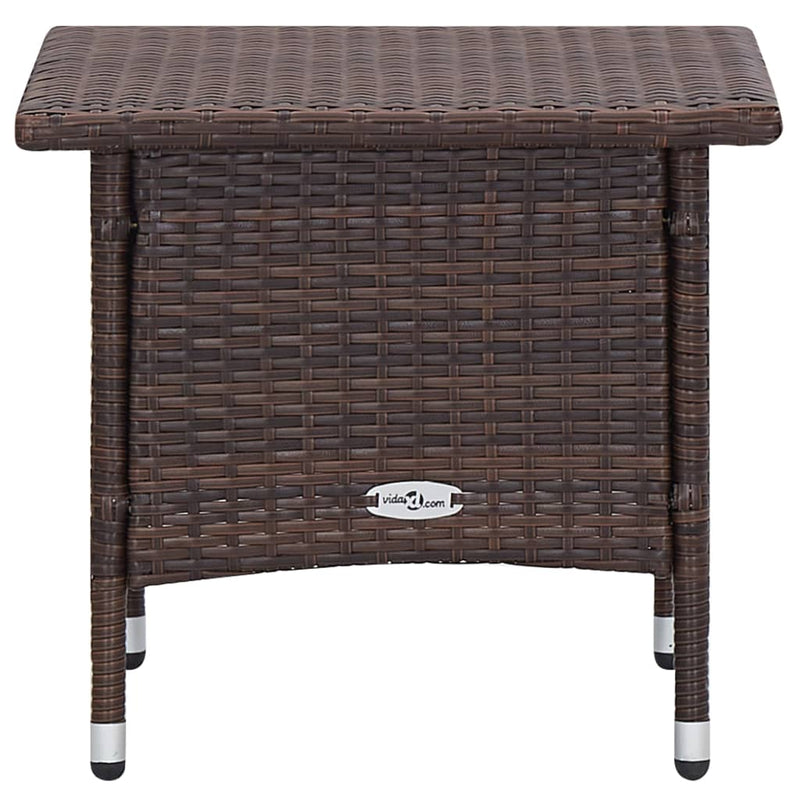 3 Piece Garden Lounge Set with Cushions Poly Rattan Brown Payday Deals