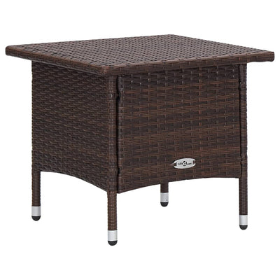 3 Piece Garden Lounge Set with Cushions Poly Rattan Brown Payday Deals