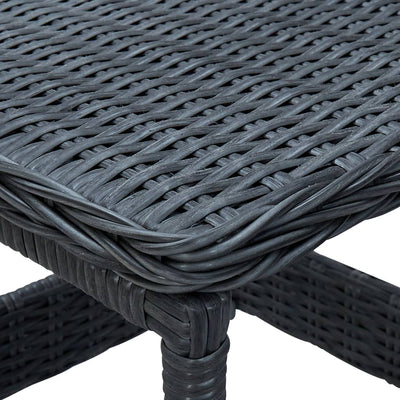 3 Piece Garden Lounge Set with Cushions Poly Rattan Dark Grey Payday Deals