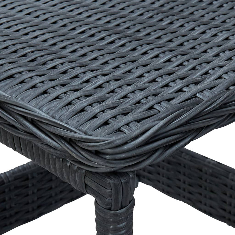 3 Piece Garden Lounge Set with Cushions Poly Rattan Dark Grey Payday Deals