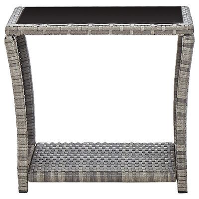 3 Piece Garden Lounge Set with Cushions Poly Rattan Grey Payday Deals