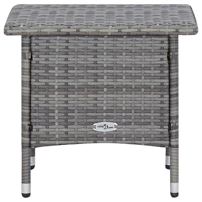 3 Piece Garden Lounge Set with Cushions Poly Rattan Grey Payday Deals
