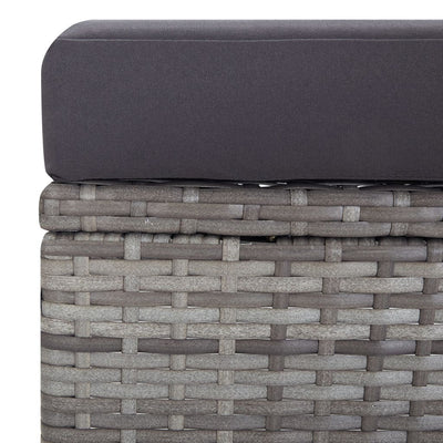 3 Piece Garden Lounge Set with Cushions Poly Rattan Grey Payday Deals