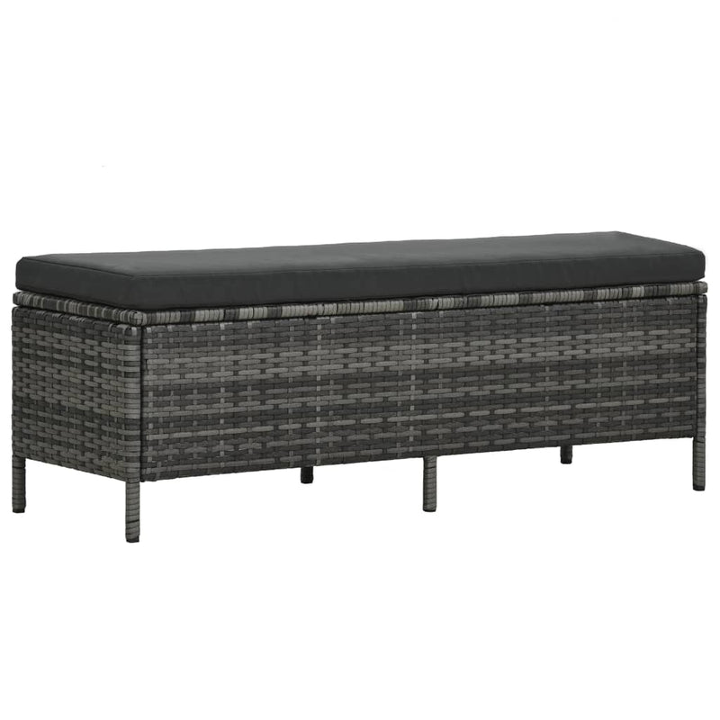3 Piece Garden Lounge Set with Cushions Poly Rattan Grey Payday Deals