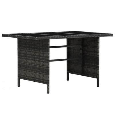 3 Piece Garden Lounge Set with Cushions Poly Rattan Grey Payday Deals