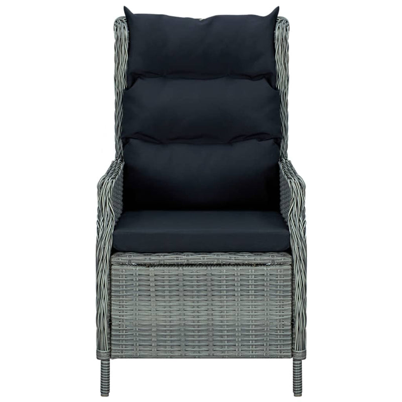 3 Piece Garden Lounge Set with Cushions Poly Rattan Light Grey Payday Deals