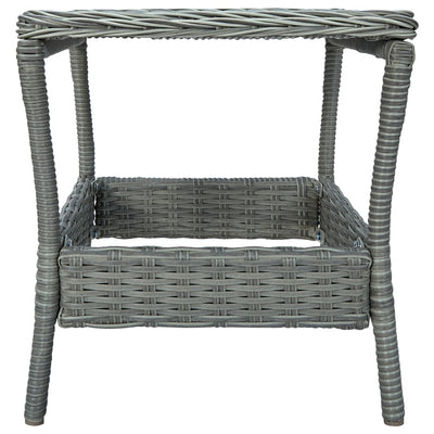 3 Piece Garden Lounge Set with Cushions Poly Rattan Light Grey Payday Deals