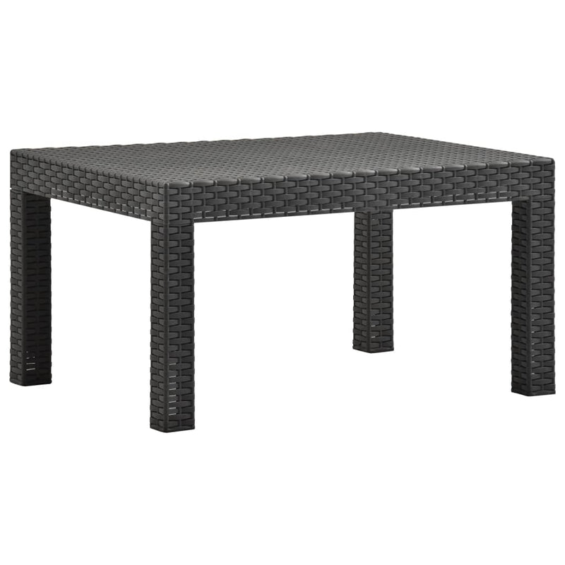 3 Piece Garden Lounge Set with Cushions PP Rattan Anthracite Payday Deals