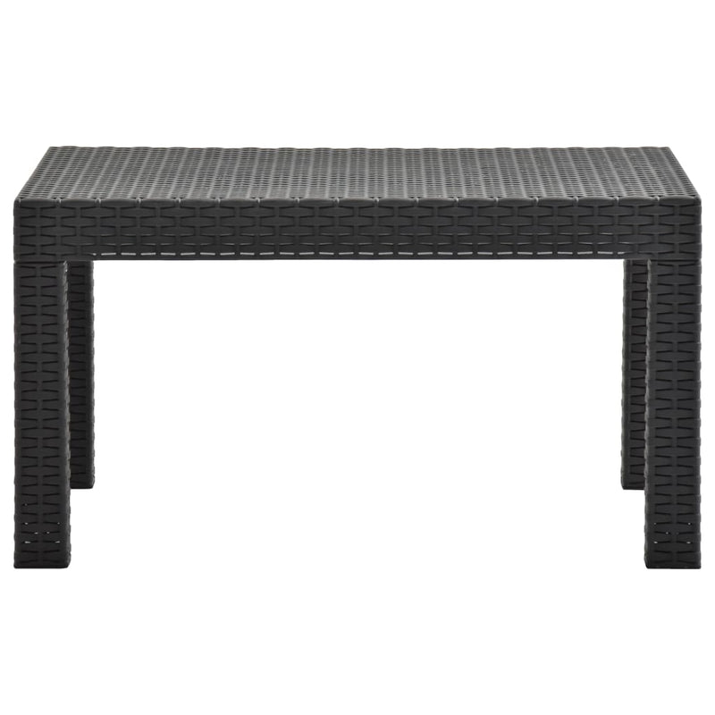 3 Piece Garden Lounge Set with Cushions PP Rattan Anthracite Payday Deals