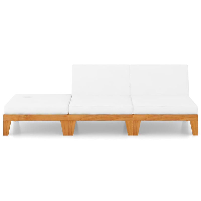 3 Piece Garden Lounge Set with Cushions Solid Acacia Wood Payday Deals