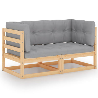 3 Piece Garden Lounge Set with Cushions Solid Pinewood Payday Deals