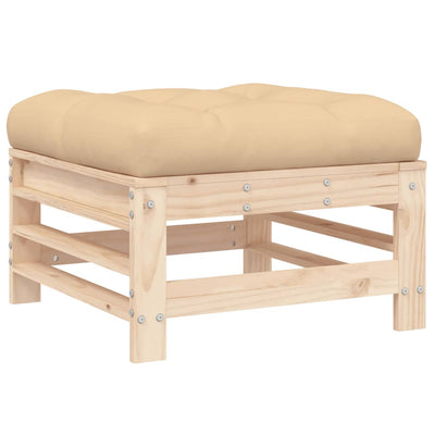 3 Piece Garden Lounge Set with Cushions Solid Wood Payday Deals