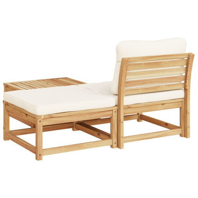3 Piece Garden Lounge Set with Cushions Solid Wood Acacia Payday Deals
