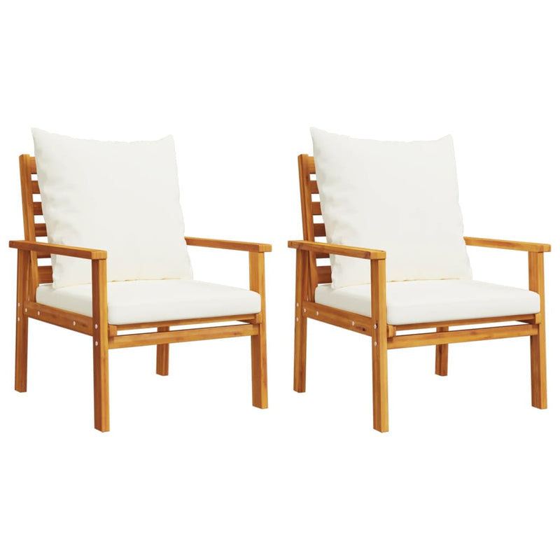 3 Piece Garden Lounge Set with Cushions Solid Wood Acacia Payday Deals
