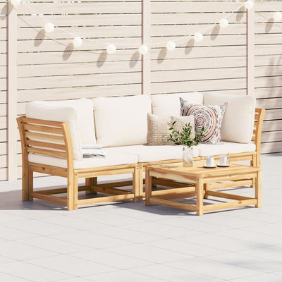 3 Piece Garden Lounge Set with Cushions Solid Wood Acacia Payday Deals