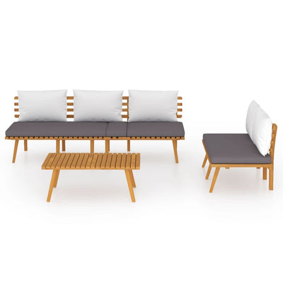 3 Piece Garden Lounge Set with Cushions Solid Wood Acacia Payday Deals