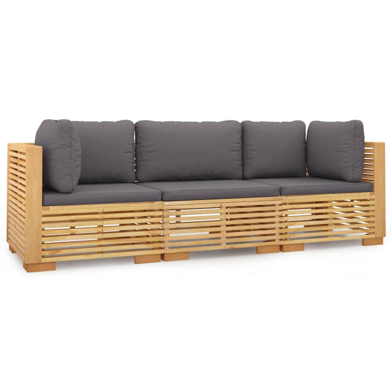 3 Piece Garden Lounge Set with Cushions Solid Wood Teak Payday Deals