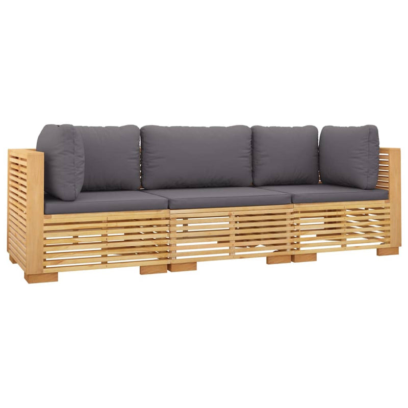 3 Piece Garden Lounge Set with Cushions Solid Wood Teak Payday Deals