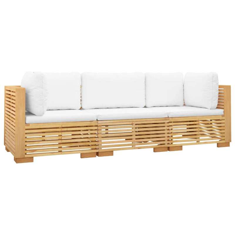 3 Piece Garden Lounge Set with Cushions Solid Wood Teak Payday Deals