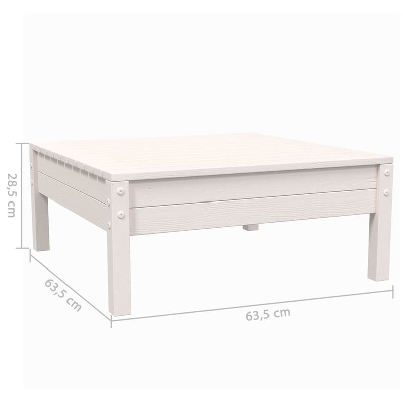 3 Piece Garden Lounge Set with Cushions White Solid Pinewood Payday Deals