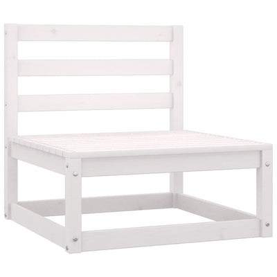 3 Piece Garden Lounge Set with Cushions White Solid Pinewood Payday Deals