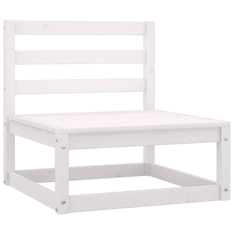 3 Piece Garden Lounge Set with Cushions White Solid Pinewood Payday Deals