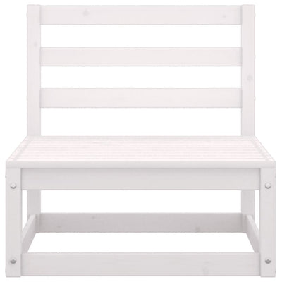3 Piece Garden Lounge Set with Cushions White Solid Pinewood Payday Deals