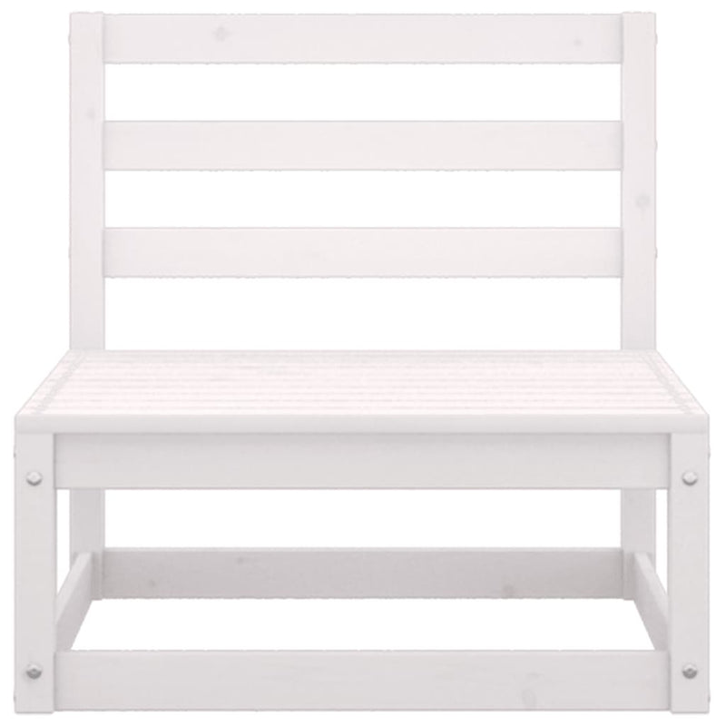 3 Piece Garden Lounge Set with Cushions White Solid Pinewood Payday Deals