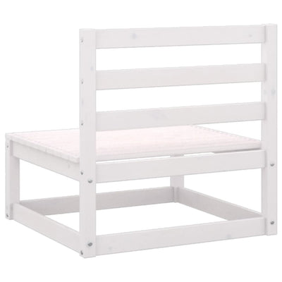 3 Piece Garden Lounge Set with Cushions White Solid Pinewood Payday Deals