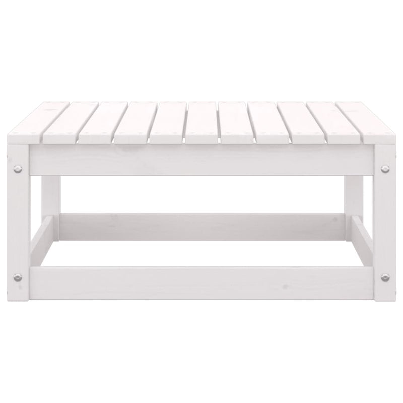 3 Piece Garden Lounge Set with Cushions White Solid Pinewood Payday Deals