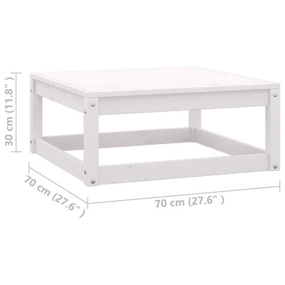 3 Piece Garden Lounge Set with Cushions White Solid Pinewood Payday Deals